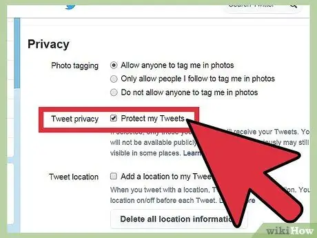 Gör ditt Twitter -konto privat Steg 6