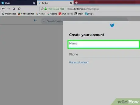 Gumawa ng isang Twitter Account Hakbang 3
