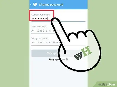 Modifica la password di Twitter Passaggio 10