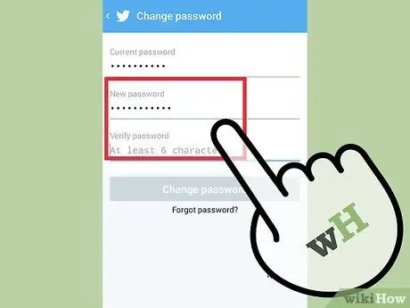 Modifica la password di Twitter Passaggio 11