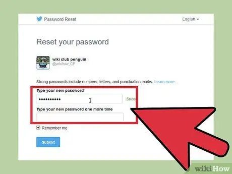 Modifica la password di Twitter Passaggio 27