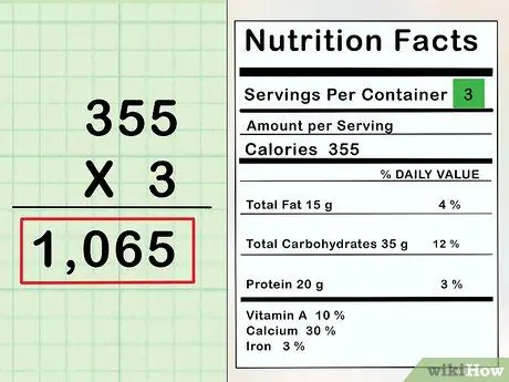 Calculeu les calories dels aliments Pas 5