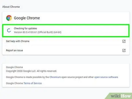 Google Chrome жаңарту 5 -қадам