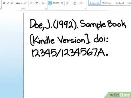 Cite a Kindle eBook Step 4