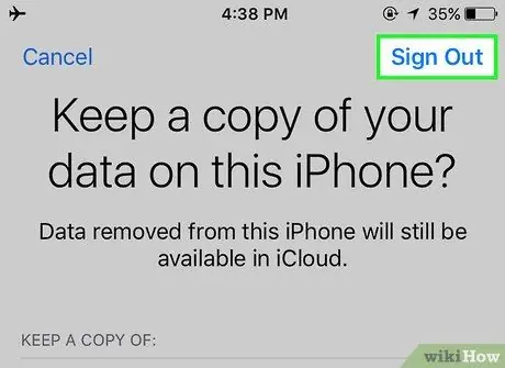 Mude sua conta iCloud Etapa 7