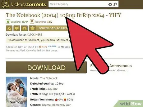 Ladda ner från Kickasstorrents Steg 5