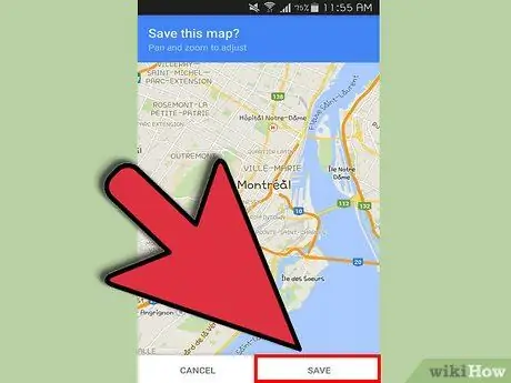 Utilice Google Maps sin conexión, paso 7