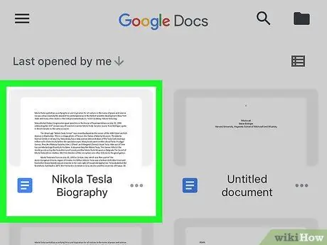 Feu un pas editable de Google Doc