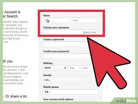 Make a Google Account Step 2