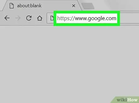 Vind de URL van een website Stap 1