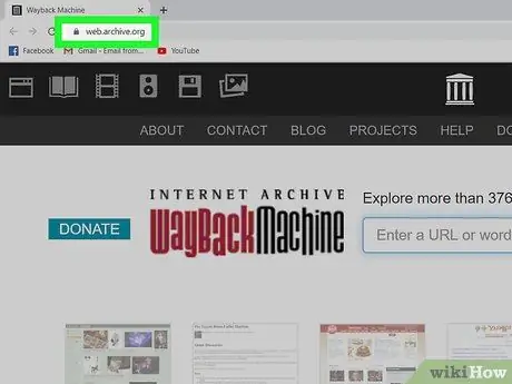 Utiliser la Wayback Machine d'Internet Archive Étape 1