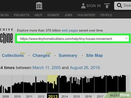 Uporabite Wayback Machine internetnega arhiva 2. korak