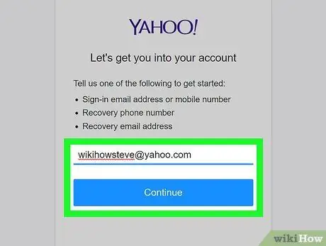 Recuperează un cont Yahoo Pasul 2