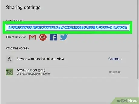 Lag delbare koblinger for Google Drive -filer Trinn 7