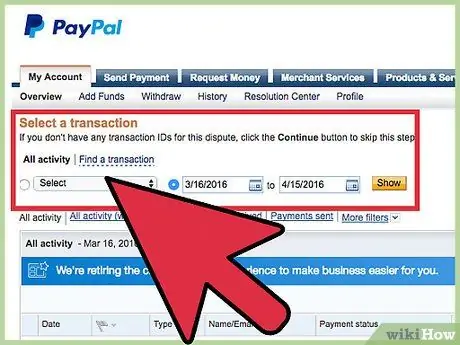 Contester une transaction PayPal Étape 16