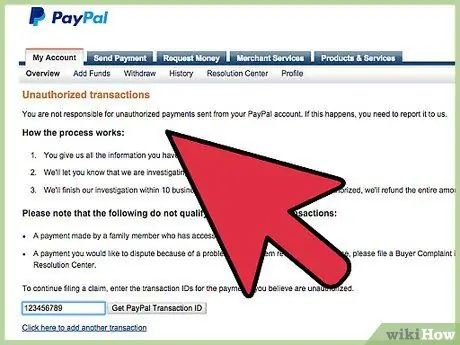 Pertikaikan Transaksi PayPal Langkah 5