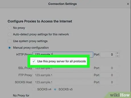 Firefox Adım 9 -da Proxy Ayarlarını daxil edin