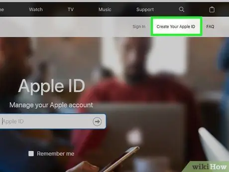 Cree una ID de Apple sin una tarjeta de crédito Paso 2