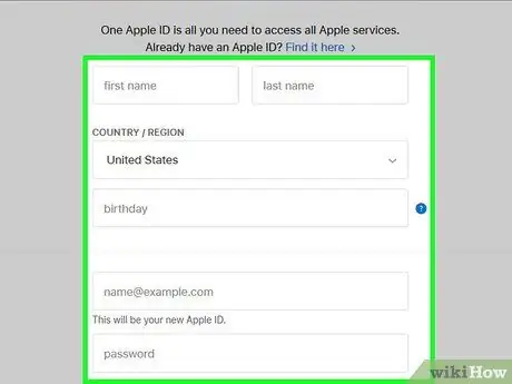 Opret et Apple -ID Uden et kreditkort Trin 3