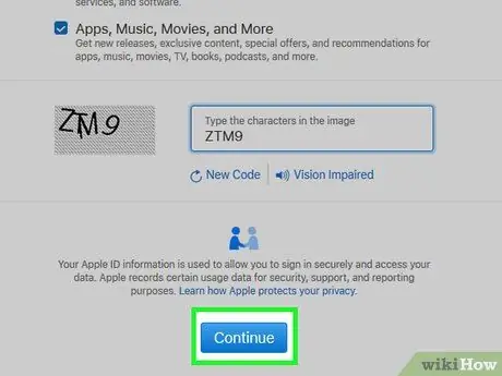 Utwórz Apple ID bez karty kredytowej Krok 6