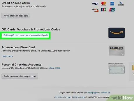 Aplicați un cod de card cadou la Amazon Pasul 13