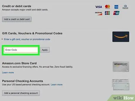 Приложете код на карта за подарък към Amazon Стъпка 14