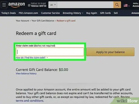 Ua Ntawv Thov Daim Npav Khoom Plig Code rau Amazon Kauj Ruam 6