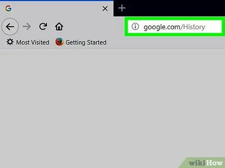 Ištrinkite „Google“istoriją 2 veiksmas