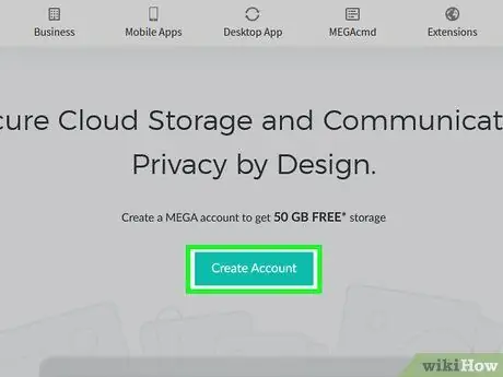 Koristite MEGA Cloud Storage 2. korak