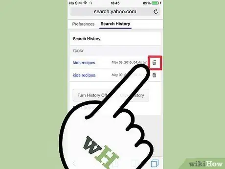 Poista Yahoo -historia Vaihe 11