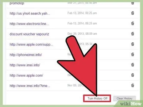 Kustutage Yahoo ajalugu 5. samm