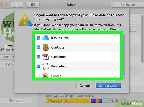 Išjunkite „iCloud“5 veiksmą