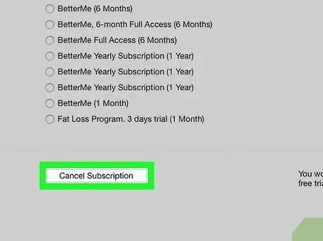 Peruuta BetterMe -sovelluksen tilaus Vaihe 20