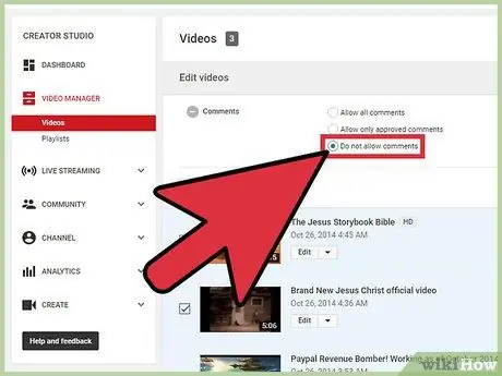 Disabilita i commenti sui video su YouTube Passaggio 20