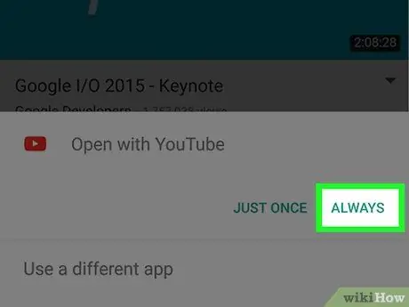 Atveriet YouTube saites lietotnē Android 5. darbībā