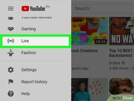 Watch YouTube Live Step 2