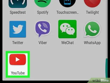 Copieu un URL a l'aplicació YouTube a Android Pas 1