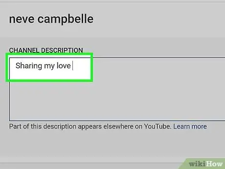 Променете описанието на канала си в YouTube Стъпка 6