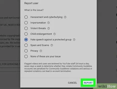 Report a Channel on YouTube Step 8
