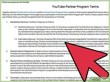 AdSense'i link teie YouTube'i kontole 6. samm