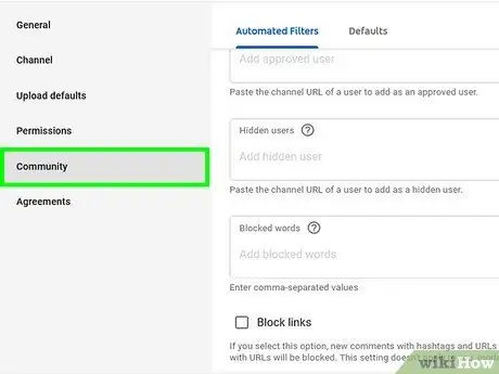 Bloquer les mots clés sur YouTube Étape 5