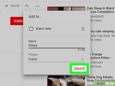 Crea una nuova playlist su YouTube Passaggio 19