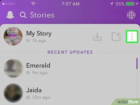 Eliminar una historia de Snapchat Paso 3