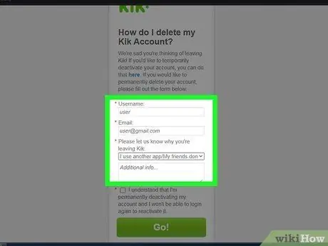 Een Kik-account deactiveren Stap 12