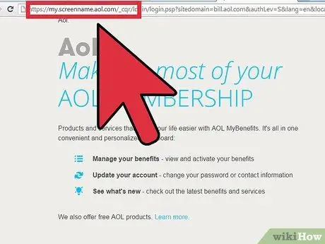 Add Screen Name to AOL Step 1