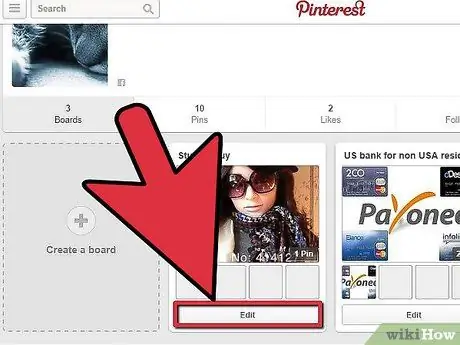 Eliminar un tablero en Pinterest Paso 3