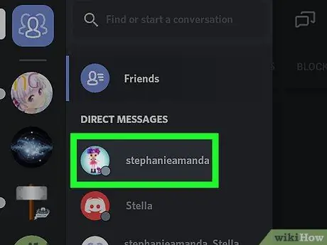 Ta bort ett direktmeddelande i Discord på Android Steg 4