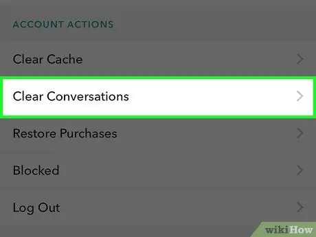Rensa alla Snapchat -konversationer Steg 4