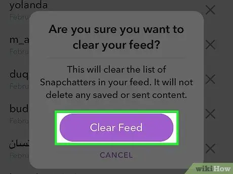 Cancella tutte le conversazioni Snapchat Passaggio 6