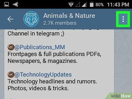 Căutare canal pe Telegram pe Android Pasul 3